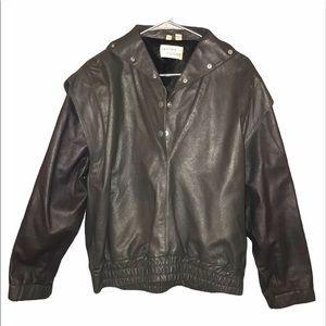 Vintage Grey Leather Factory medieval XL pullover jacket